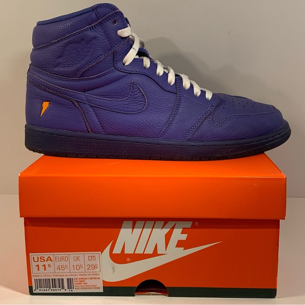 🏟️AIR JORDAN 1 RETRO HIGH GATORADE RUSH VIOLET MENS SHOES SIZE 11.5 SNEAKERS🏟️